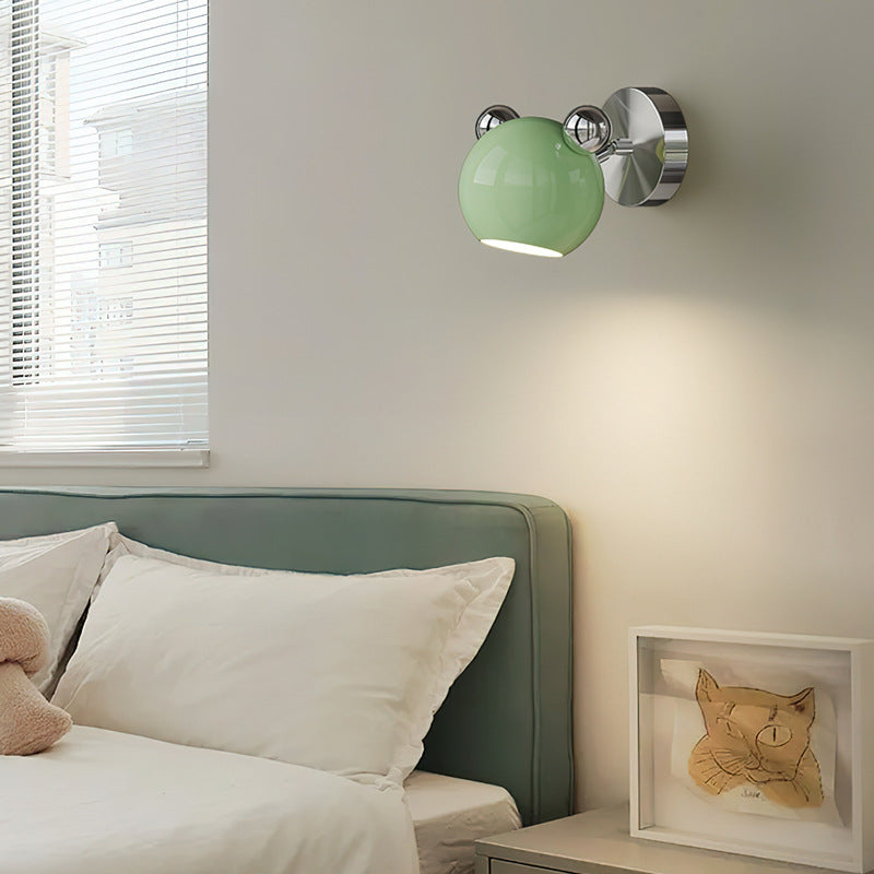 Lumendat Contemporary Creative Iron Cartoon Bear Kids LED Wall Sconce Lamp For Bedroom Lumendat