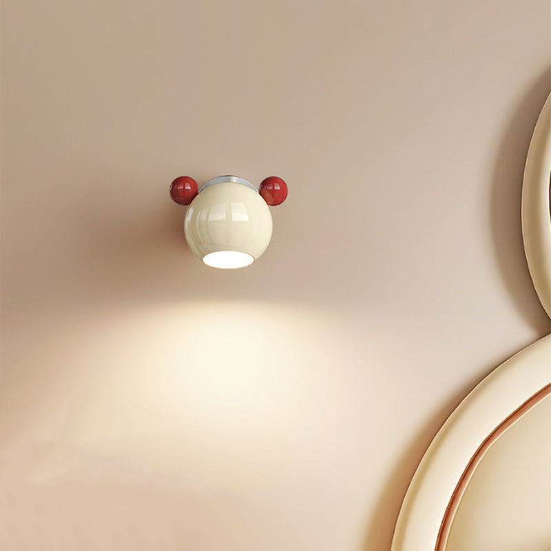 Lumendat Contemporary Creative Iron Cartoon Bear Kids LED Wall Sconce Lamp For Bedroom Lumendat