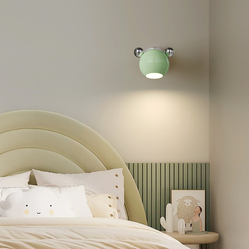 Lumendat Contemporary Creative Iron Cartoon Bear Kids LED Wall Sconce Lamp For Bedroom Lumendat
