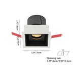 Dimmable Recessed LED Downlight - Frameless Flush Mount Ceiling Light For Home Office