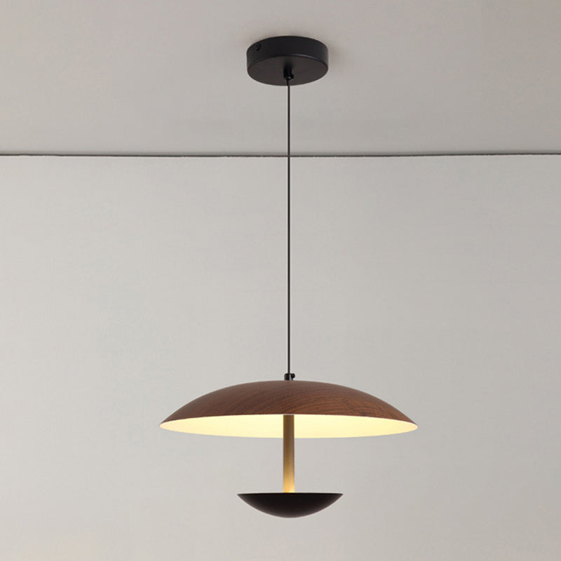 Contemporary Creative Iron Semi-circle Ufo Shape LED Pendant Light for Bedroom & Living Room BulbSquare