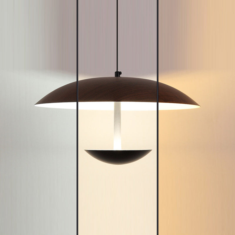 Contemporary Creative Iron Semi-circle Ufo Shape LED Pendant Light for Bedroom & Living Room BulbSquare