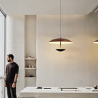 Contemporary Creative Iron Semi-circle Ufo Shape LED Pendant Light for Bedroom & Living Room BulbSquare