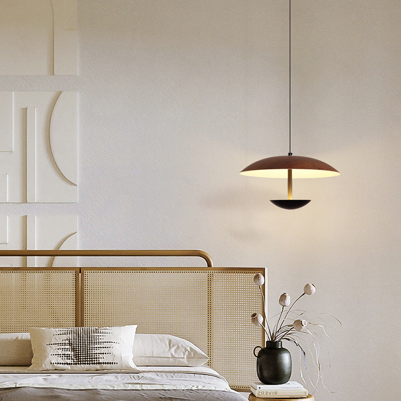 Contemporary Creative Iron Semi-circle Ufo Shape LED Pendant Light for Bedroom & Living Room BulbSquare