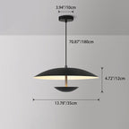 Contemporary Creative Iron Semi-circle Ufo Shape LED Pendant Light for Bedroom & Living Room BulbSquare