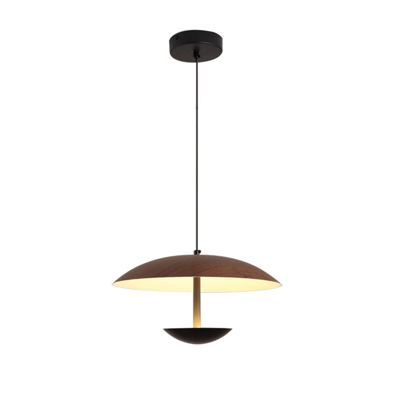 Contemporary Creative Iron Semi-circle Ufo Shape LED Pendant Light for Bedroom & Living Room BulbSquare