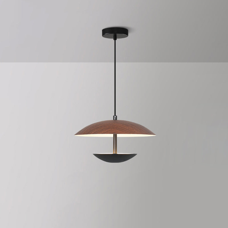 Contemporary Creative Iron Semi-circle Ufo Shape LED Pendant Light for Bedroom & Living Room BulbSquare