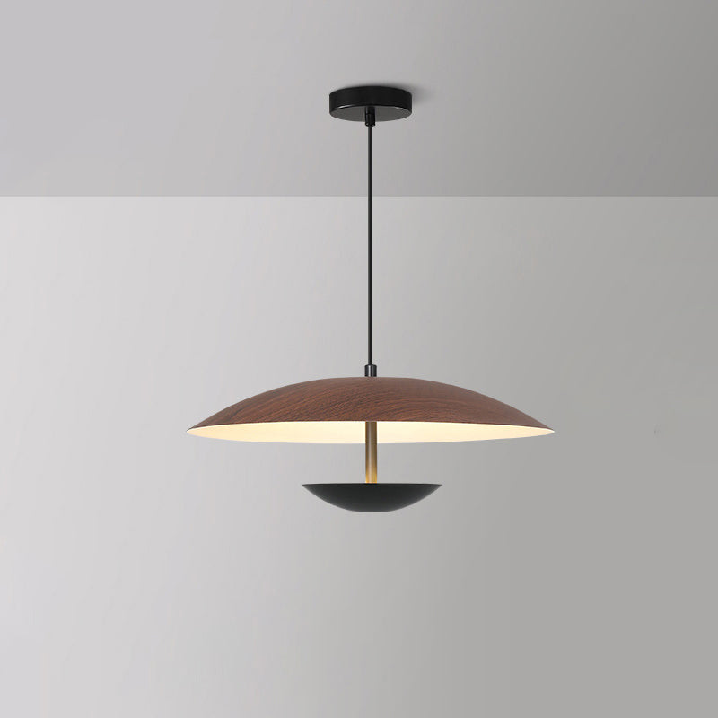 Contemporary Creative Iron Semi-circle Ufo Shape LED Pendant Light for Bedroom & Living Room BulbSquare