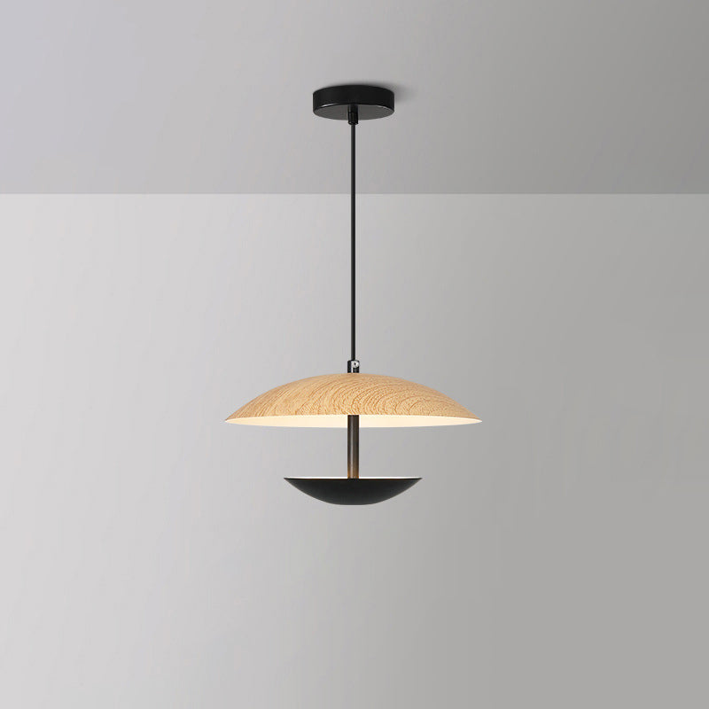 Contemporary Creative Iron Semi-circle Ufo Shape LED Pendant Light for Bedroom & Living Room BulbSquare