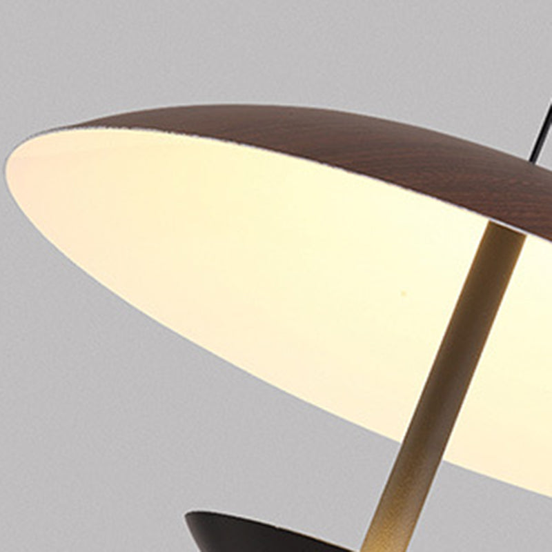 Contemporary Creative Iron Semi-circle Ufo Shape LED Pendant Light for Bedroom & Living Room BulbSquare