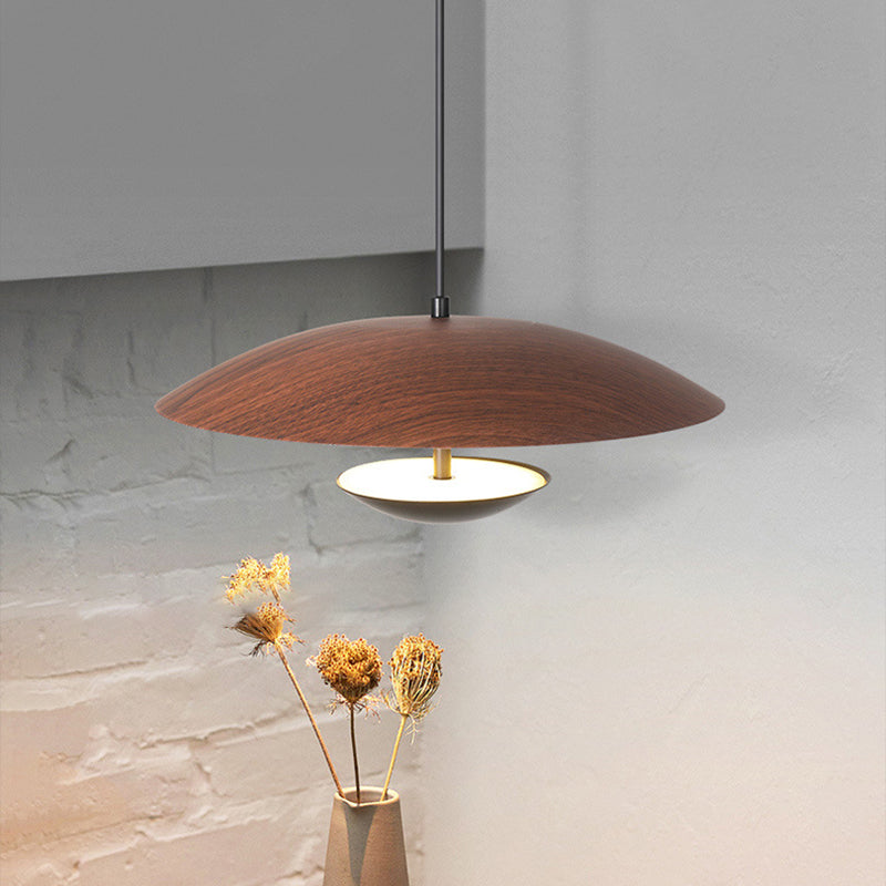 Contemporary Creative Iron Semi-circle Ufo Shape LED Pendant Light for Bedroom & Living Room BulbSquare