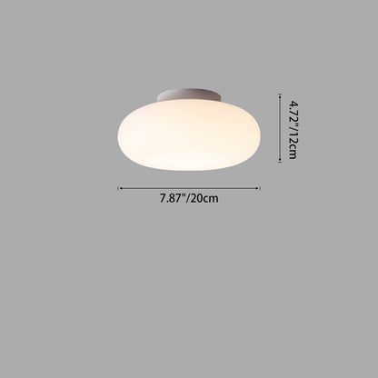 Modern Minimalist Iron & PE Apple Shape LED Semi-Flush Mount Ceiling Light For Bedroom & Living Room