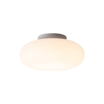 Modern Minimalist Iron & PE Apple Shape LED Semi-Flush Mount Ceiling Light For Bedroom & Living Room