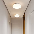 Modern Minimalist Iron & PE Apple Shape LED Semi-Flush Mount Ceiling Light For Bedroom & Living Room