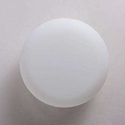 Modern Minimalist Iron & PE Apple Shape LED Semi-Flush Mount Ceiling Light For Bedroom & Living Room