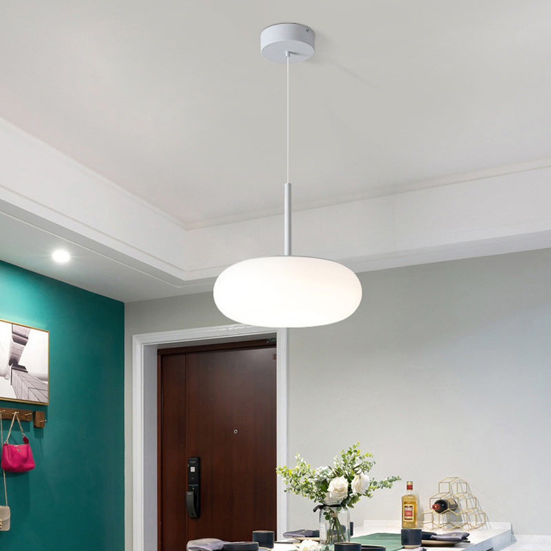 Modern Minimalist Iron & PE Apple Shape Round LED Pendant Light For Bedroom & Living Room