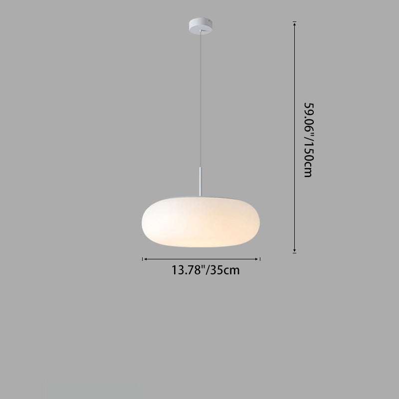 Modern Minimalist Iron & PE Apple Shape Round LED Pendant Light For Bedroom & Living Room