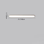 Modern Minimalist Acrylic Aluminum Iron Long Oval LED Flush Mount Ceiling Light For Bedroom & Living Room
