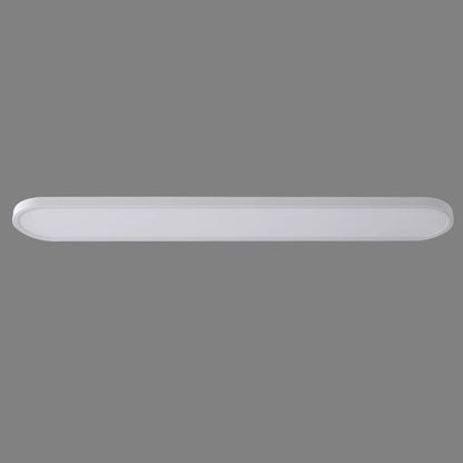 Modern Minimalist Acrylic Aluminum Iron Long Oval LED Flush Mount Ceiling Light For Bedroom & Living Room