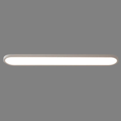 Modern Minimalist Acrylic Aluminum Iron Long Oval LED Flush Mount Ceiling Light For Bedroom & Living Room