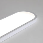 Modern Minimalist Acrylic Aluminum Iron Long Oval LED Flush Mount Ceiling Light For Bedroom & Living Room