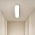Modern Minimalist Acrylic Aluminum Iron Long Oval LED Flush Mount Ceiling Light For Bedroom & Living Room