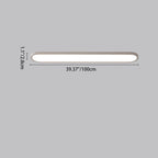 Modern Minimalist Acrylic Aluminum Iron Long Oval LED Flush Mount Ceiling Light For Bedroom & Living Room