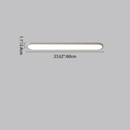Modern Minimalist Acrylic Aluminum Iron Long Oval LED Flush Mount Ceiling Light For Bedroom & Living Room