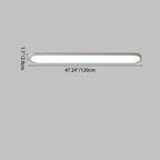 Modern Minimalist Acrylic Aluminum Iron Long Oval LED Flush Mount Ceiling Light For Bedroom & Living Room