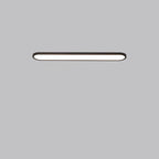 Modern Minimalist Acrylic Aluminum Iron Long Oval LED Flush Mount Ceiling Light For Bedroom & Living Room