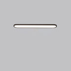 Modern Minimalist Acrylic Aluminum Iron Long Oval LED Flush Mount Ceiling Light For Bedroom & Living Room