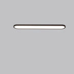 Modern Minimalist Acrylic Aluminum Iron Long Oval LED Flush Mount Ceiling Light For Bedroom & Living Room