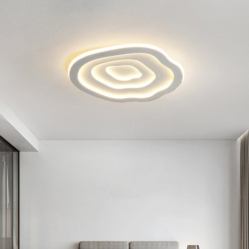 Modern Minimalist Acrylic Iron Cloud-Shaped LED Flush Mount Ceiling Light For Bedroom & Living Room