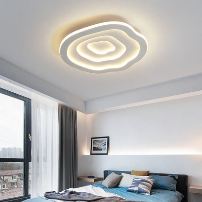 Modern Minimalist Acrylic Iron Cloud-Shaped LED Flush Mount Ceiling Light For Bedroom & Living Room