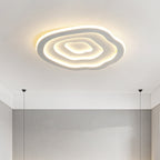 Modern Minimalist Acrylic Iron Cloud-Shaped LED Flush Mount Ceiling Light For Bedroom & Living Room