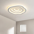 Modern Minimalist Acrylic Iron Cloud-Shaped LED Flush Mount Ceiling Light For Bedroom & Living Room
