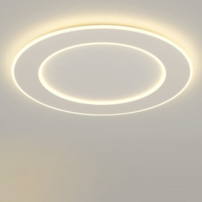 Modern Minimalist Pvc Iron Leaf-shaped Round LED Flush Mount Ceiling Light for Bedroom & Living Room