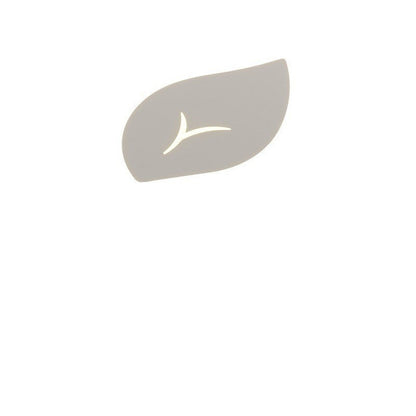 Modern Minimalist Pvc Iron Leaf-shaped Round LED Flush Mount Ceiling Light for Bedroom & Living Room
