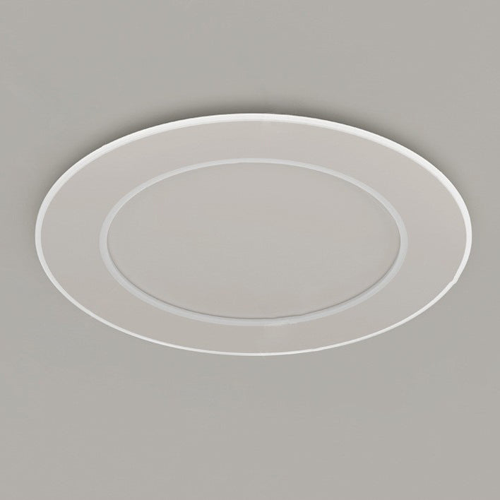 Modern Minimalist Pvc Iron Leaf-shaped Round LED Flush Mount Ceiling Light for Bedroom & Living Room