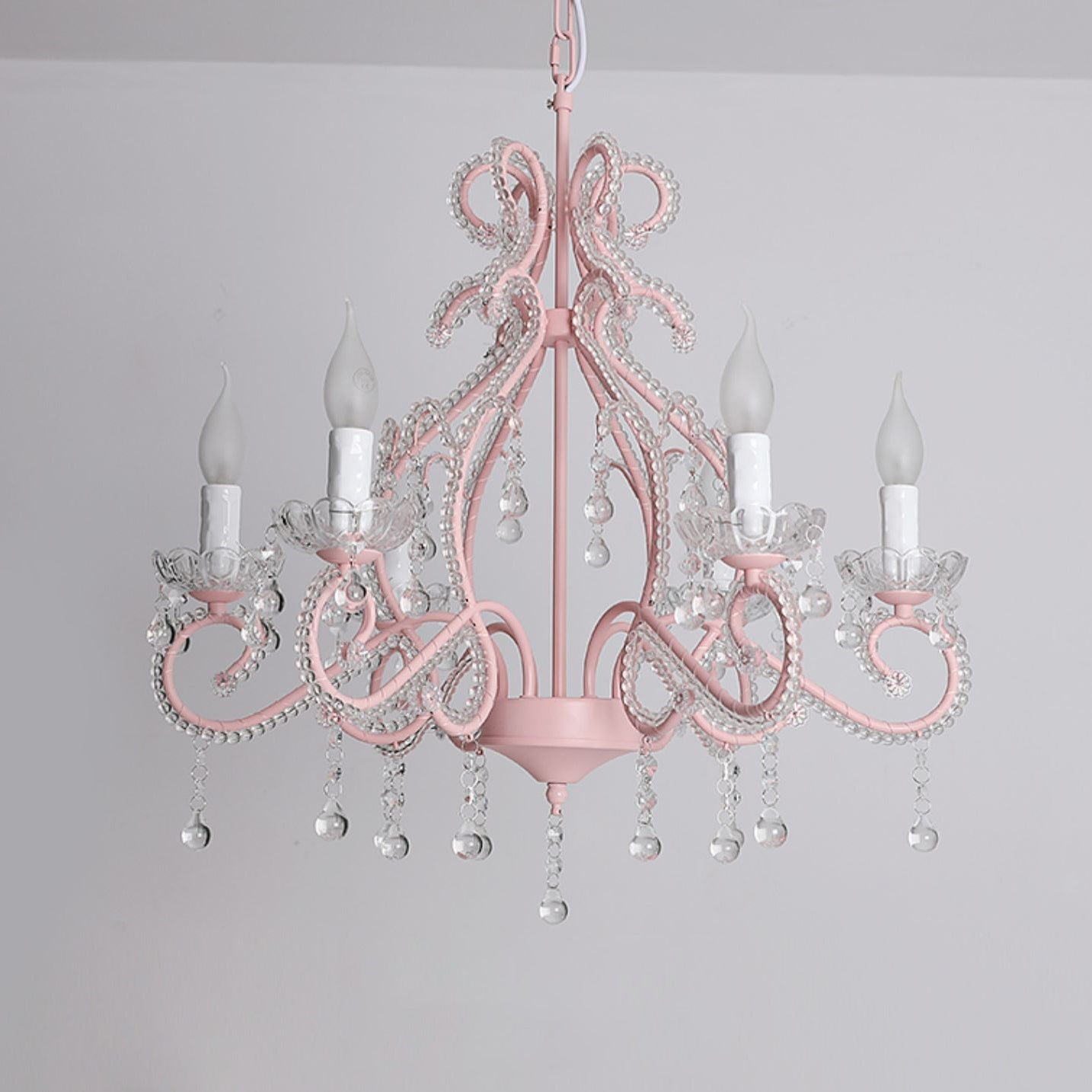 Traditional Farmhouse Crystal Iron Branch Bow Candle 6-light Chandelier for Living Room & Dining Room BulbSquare