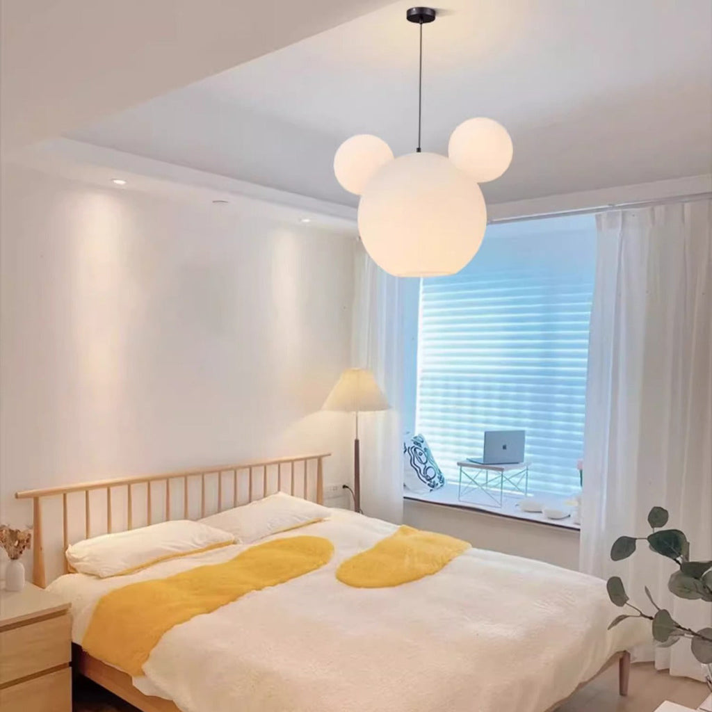 Lumendat Modern Art Deco PE Iron Kids Doll Round 3-Light Chandelier For Bedroom & Living Room Lumendat