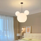 Lumendat Modern Art Deco PE Iron Kids Doll Round 3-Light Chandelier For Bedroom & Living Room Lumendat