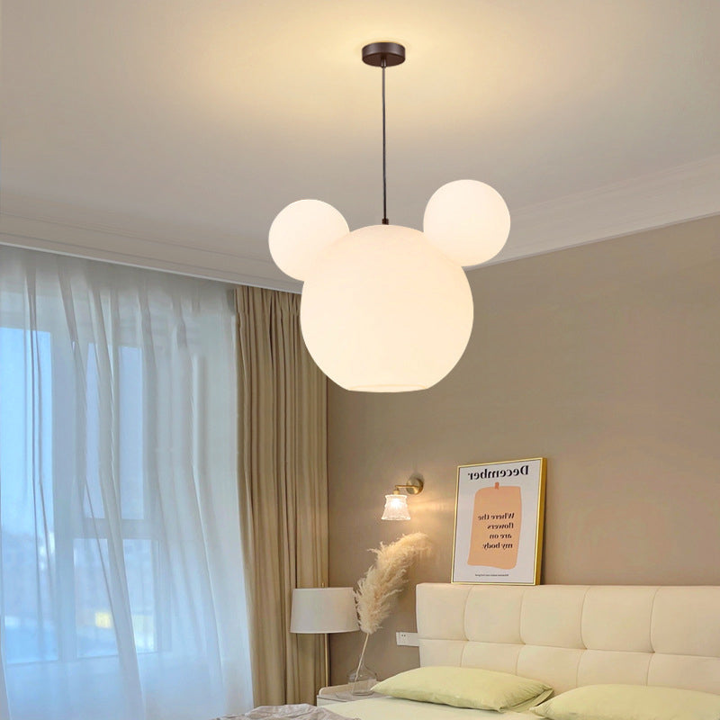Lumendat Modern Art Deco PE Iron Kids Doll Round 3-Light Chandelier For Bedroom & Living Room Lumendat