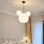 Lumendat Modern Art Deco PE Iron Kids Doll Round 3-Light Chandelier For Bedroom & Living Room Lumendat