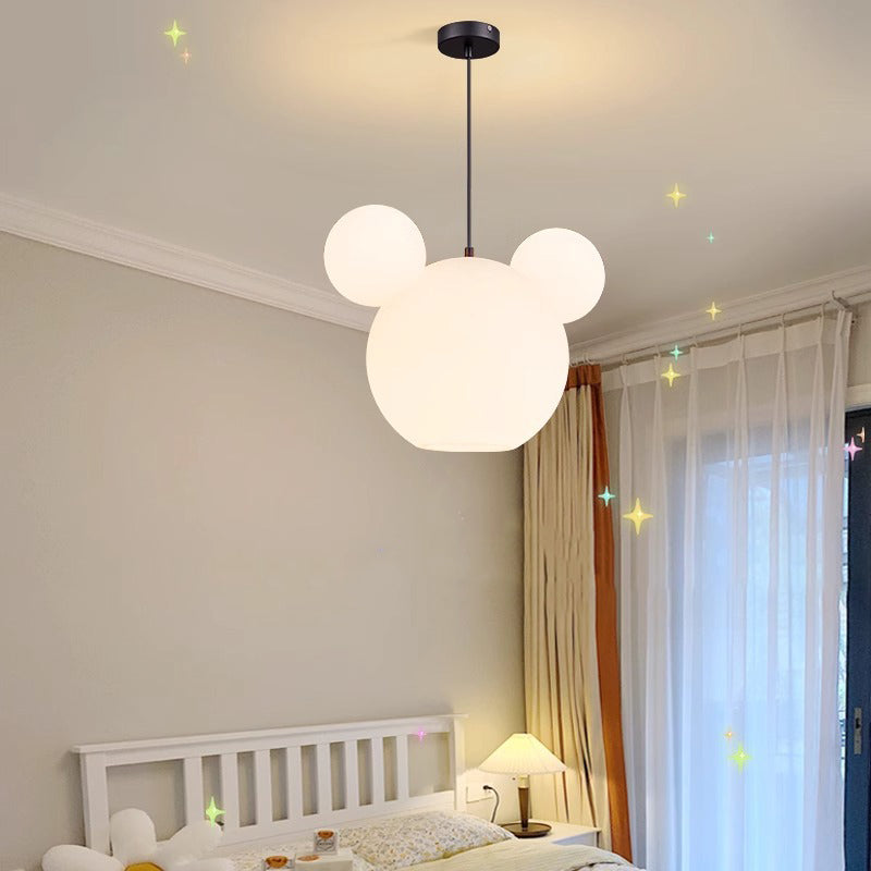 Lumendat Modern Art Deco PE Iron Kids Doll Round 3-Light Chandelier For Bedroom & Living Room Lumendat