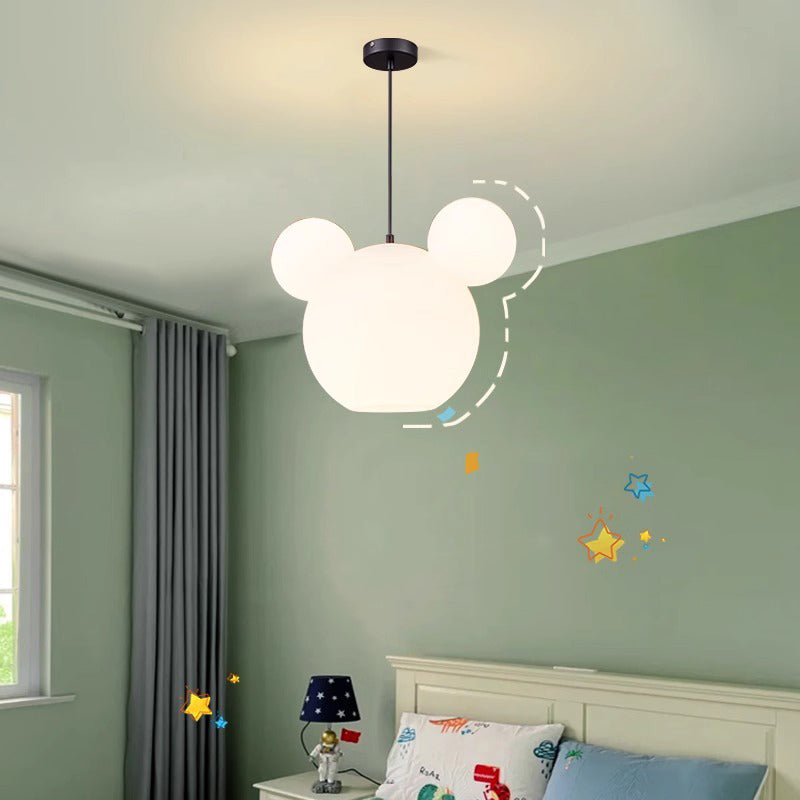 Lumendat Modern Art Deco PE Iron Kids Doll Round 3-Light Chandelier For Bedroom & Living Room Lumendat