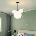 Lumendat Modern Art Deco PE Iron Kids Doll Round 3-Light Chandelier For Bedroom & Living Room Lumendat