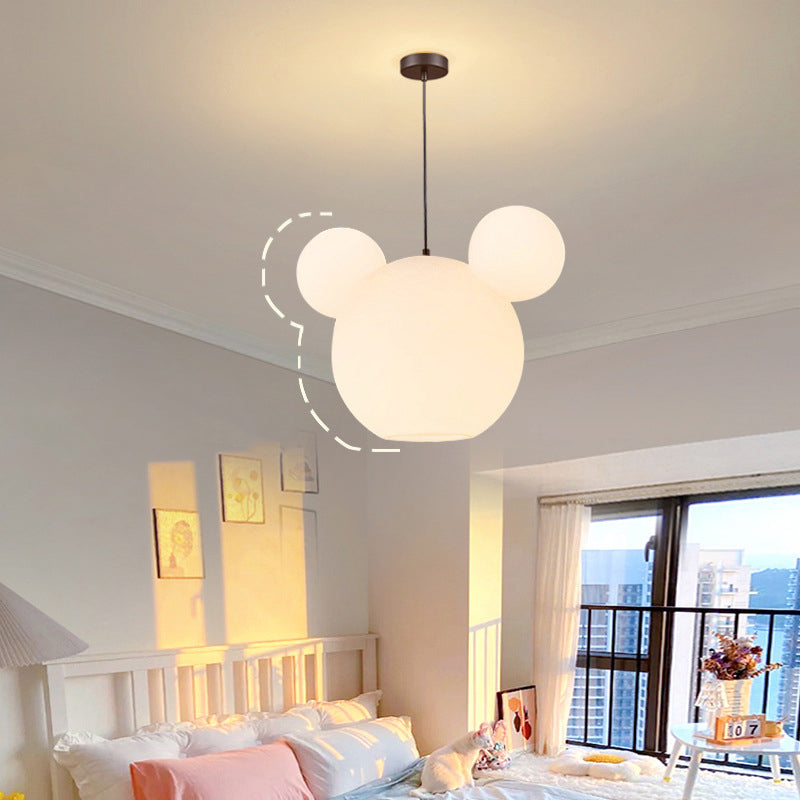 Lumendat Modern Art Deco PE Iron Kids Doll Round 3-Light Chandelier For Bedroom & Living Room Lumendat