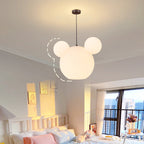 Lumendat Modern Art Deco PE Iron Kids Doll Round 3-Light Chandelier For Bedroom & Living Room Lumendat