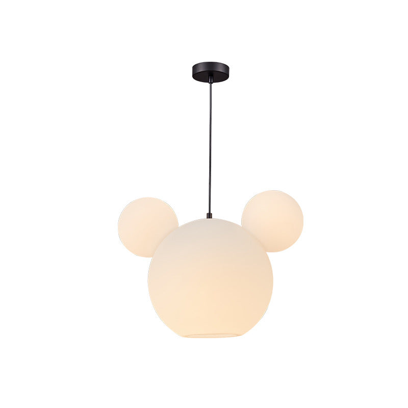 Lumendat Modern Art Deco PE Iron Kids Doll Round 3-Light Chandelier For Bedroom & Living Room Lumendat